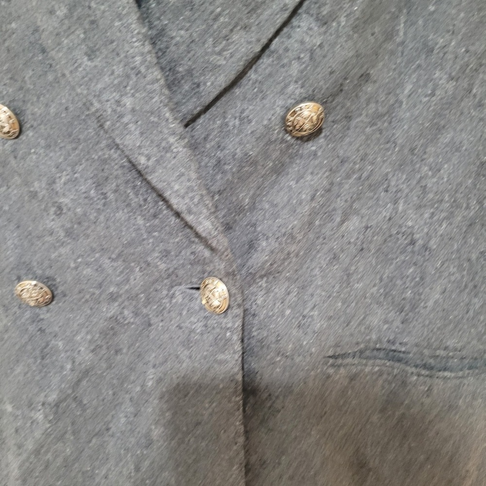Vintage Stephanie Andrews Womens 22W Gray 100% Wool Blazer Skirt Suit Set plus - Picture 3 of 12